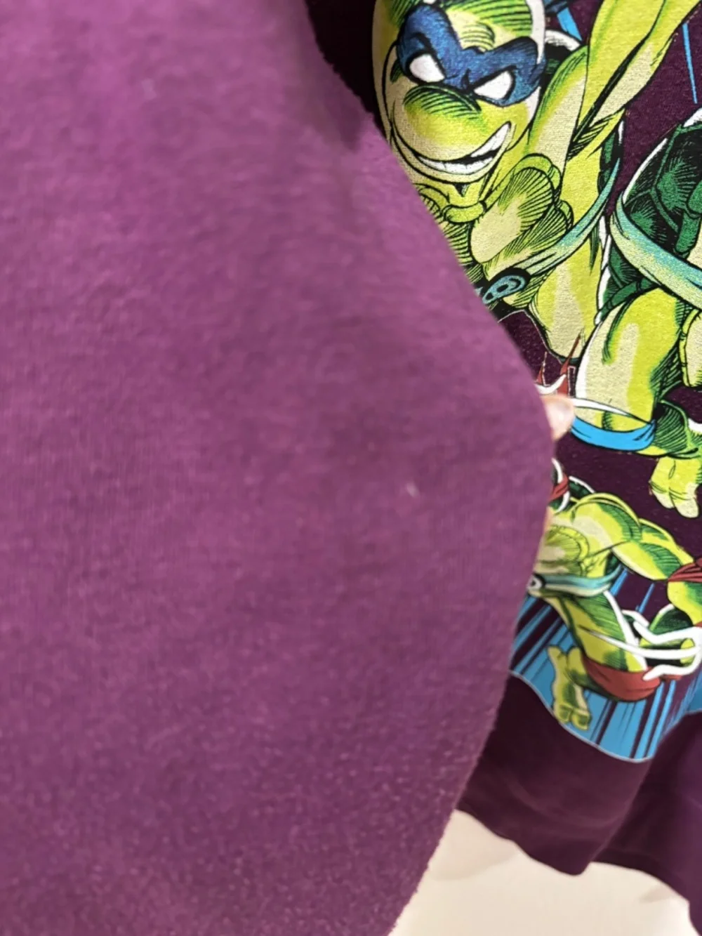 Teenage Mutant Ninja Turtles Mens Sweatshirt PURPLE SIZE S